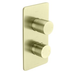 Toko Groove Trim Part For Thermostatic Shower Mixer 2 Outlet/2 Round Handle