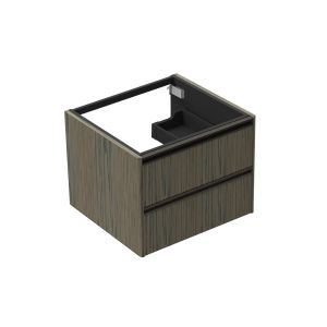 Carlyle Wall Mounted Double Drawer Vanity Unit With Oxide Profile 638X512X480 MM