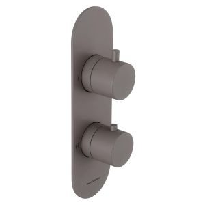 Universal Vertical Trim Part For Thermostatic Shower Mixer 2 Outlet/2 Round Handle