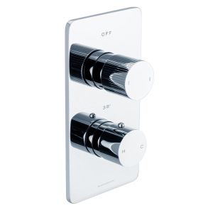 Toko Groove Trim Part For Thermostatic Shower Mixer 2 Outlet/2 Round Handle