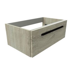 M-Line Wall Mounted Vanity Unit Sand Grey Oak/matt Black