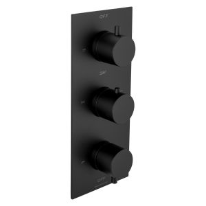 Universal Trim Part for 3 Outlet Thermostatic Shower Mixer With Round Handle