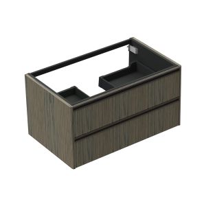 Carlyle Wall Mounted Double Drawer Vanity Unit With Oxide Profile 938X512X480 MM