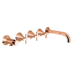 Bristol Trim Part For Wall Mounted Concealed 5 Hole Bath Shower Mixer (Cross Handle)