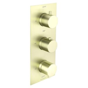Universal Trim Part for 3 Outlet Thermostatic Shower Mixer With Round Handle