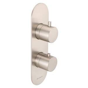 Universal Vertical Trim Part For Thermostatic Shower Mixer 2 Outlet/2 Round Handle