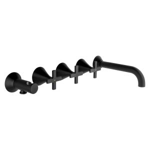Bristol Trim Part For Wall Mounted Concealed 5 Hole Bath Shower Mixer (Cross Handle)