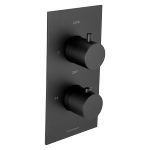 Universal Trim Part for 2 Outlet Thermostatic Shower Mixer With Round Handle