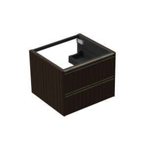 Carlyle Wall Mounted Double Drawer Vanity Unit With Soft Bronze Profile 638X512X480 MM