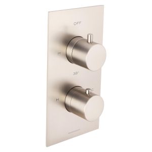 Universal Trim Part for 2 Outlet Thermostatic Shower Mixer With Round Handle
