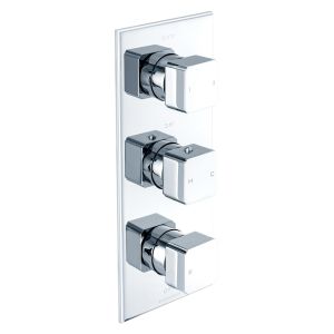 Carlyle Trim Part For Thermostatic Shower Mixer 3 Outlet/3 Square Handle