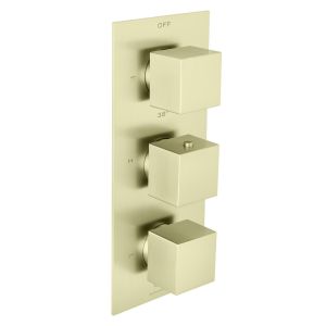 Universal Trim Part For Thermostatic Shower Mixer 3 Outlet/3 Square Handle