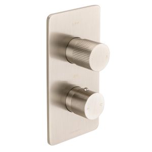 Toko Groove Trim Part For Thermostatic Shower Mixer 2 Outlet/2 Round Handle