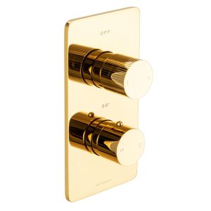 Toko Groove Trim Part For Thermostatic Shower Mixer 2 Outlet/2 Round Handle