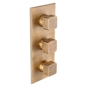 Carlyle Trim Part For Thermostatic Shower Mixer 3 Outlet/3 Square Handle