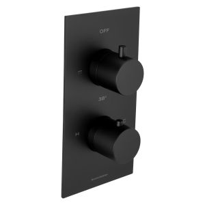 Universal Trim Part for 2 Outlet Thermostatic Shower Mixer With Round Handle