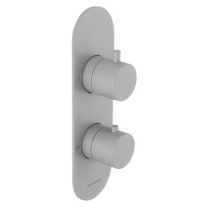 Universal Vertical Trim Part For Thermostatic Shower Mixer 2 Outlet/2 Round Handle