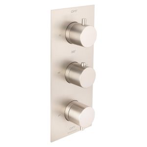 Universal Trim Part for 3 Outlet Thermostatic Shower Mixer With Round Handle