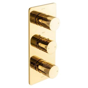 Toko Groove Trim Part For Thermostatic Shower Mixer 3 Outlet/3 Round Handle