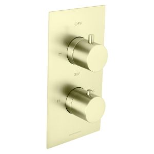 Universal Trim Part for 2 Outlet Thermostatic Shower Mixer With Round Handle