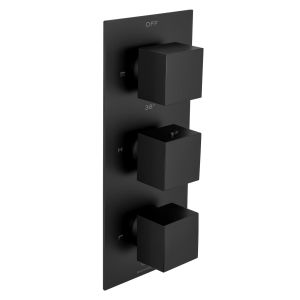 Universal Trim Part for 3 Outlet Thermostatic Shower Mixer With Square Handle