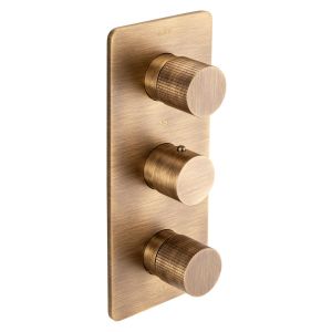 Toko Groove Trim Part For Thermostatic Shower Mixer 3 Outlet/3 Round Handle