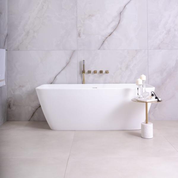 How to Add the Cloud Dancer Colour Trend to Bathroom Design